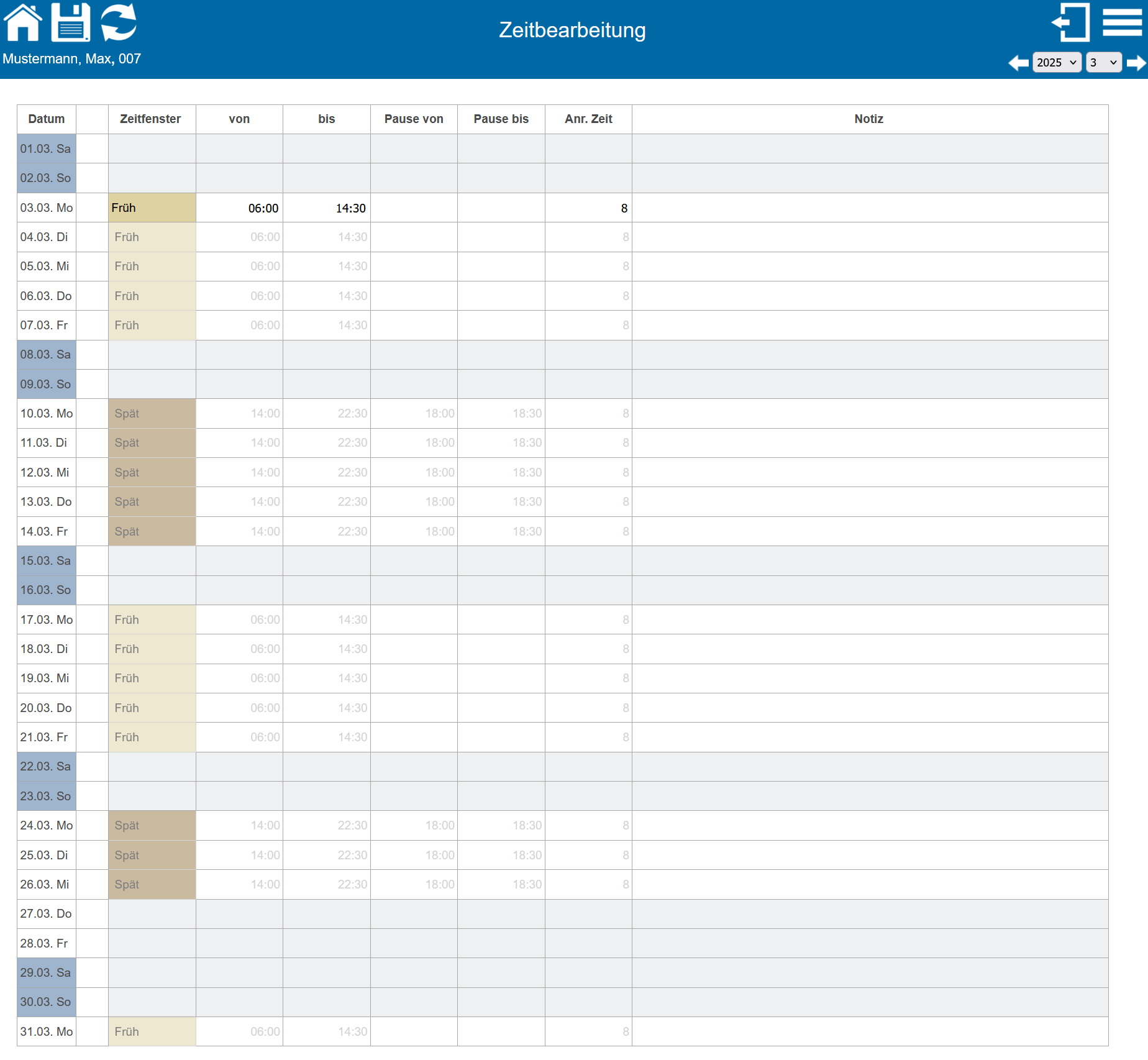 Online Zeiterfassung Arbeitszeit Projektzeit