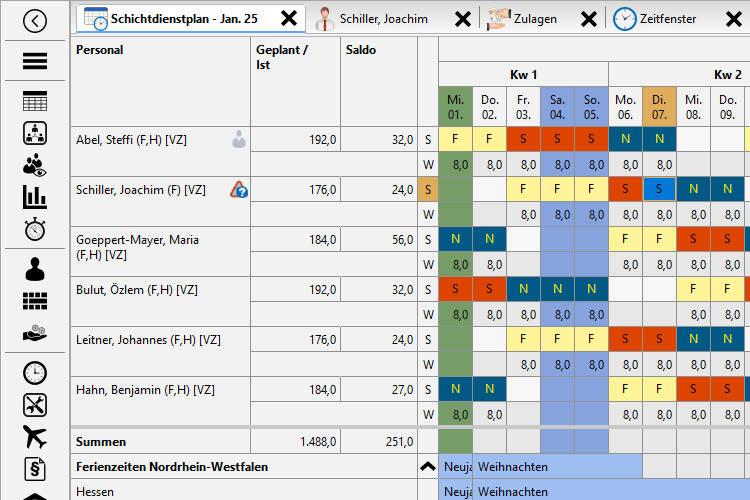 KI-Schichtplanung, Schichtplanagent-Heller-Modus